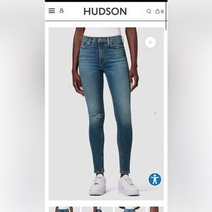 NWT Hudson Barbara high waist supper skinny ankle in shooting star